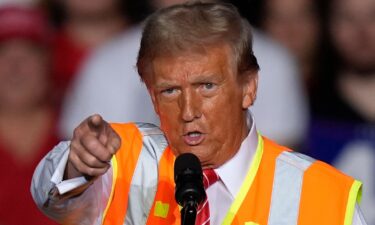 Former President Donald Trump speaks at a campaign rally in Green Bay