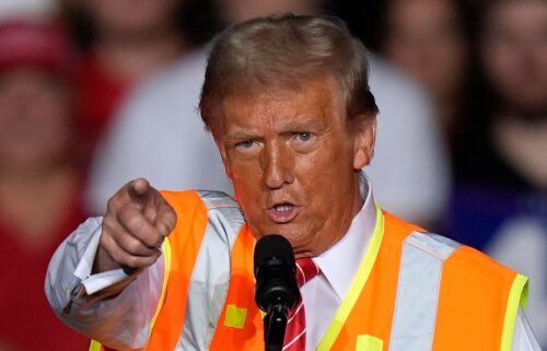 Former President Donald Trump speaks at a campaign rally in Green Bay