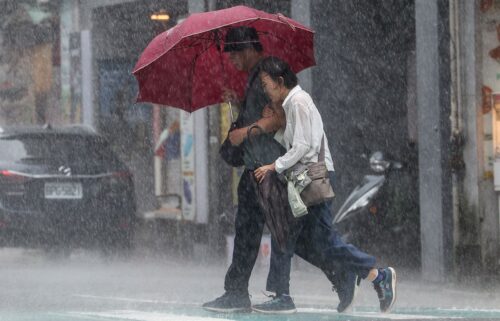 Heavy downpours in Keelung