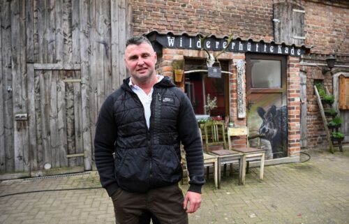 Michael Reiss pictured outside his shop in April.