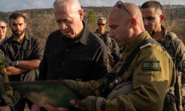 Defense Minister Yoav Gallant during a visit with troops in northern Israel in September.