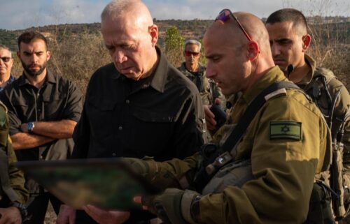 Defense Minister Yoav Gallant during a visit with troops in northern Israel in September.