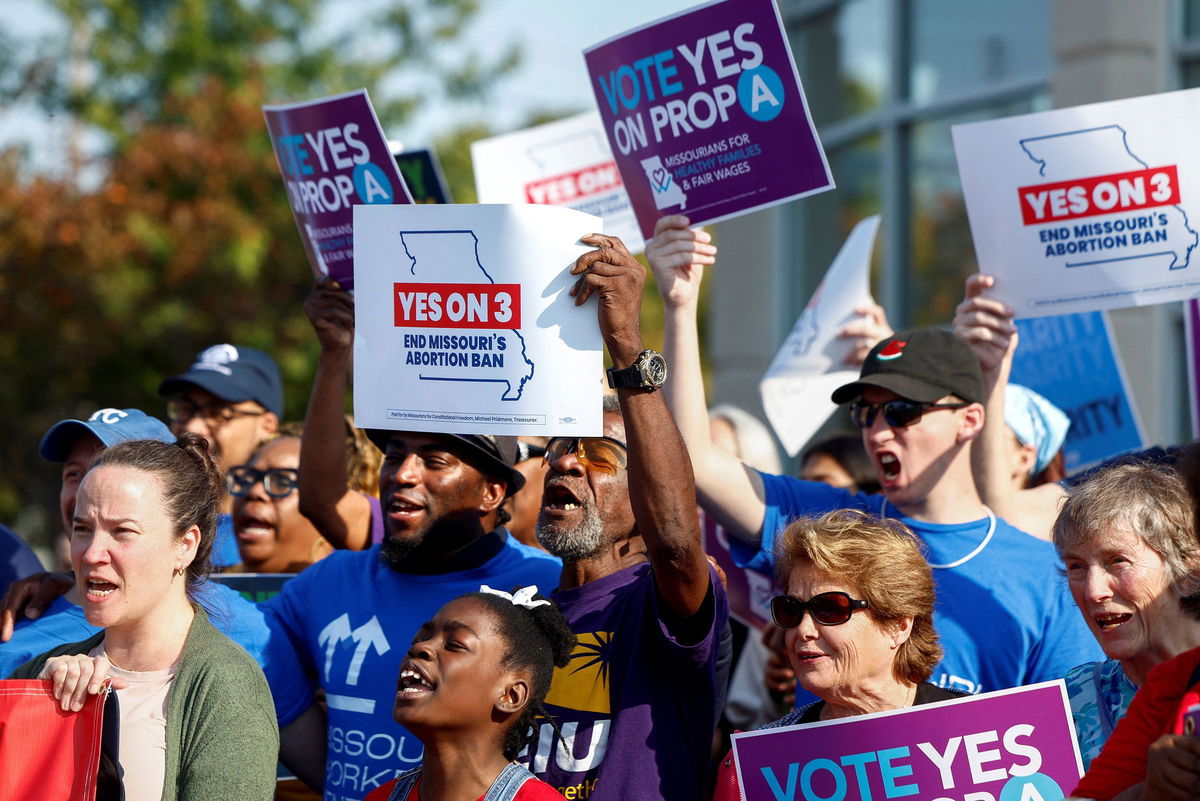 <i>Evelyn Hockstein/Reuters via CNN Newsource</i><br/>Missouri voters could take the first step to overturn their state's total abortion ban this Election Day.