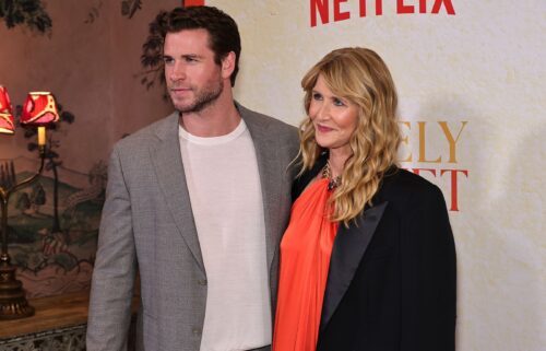 Liam Hemsworth (left) and Laura Dern pictured at a screening of "Lonely Planet" in New York City on October 1.