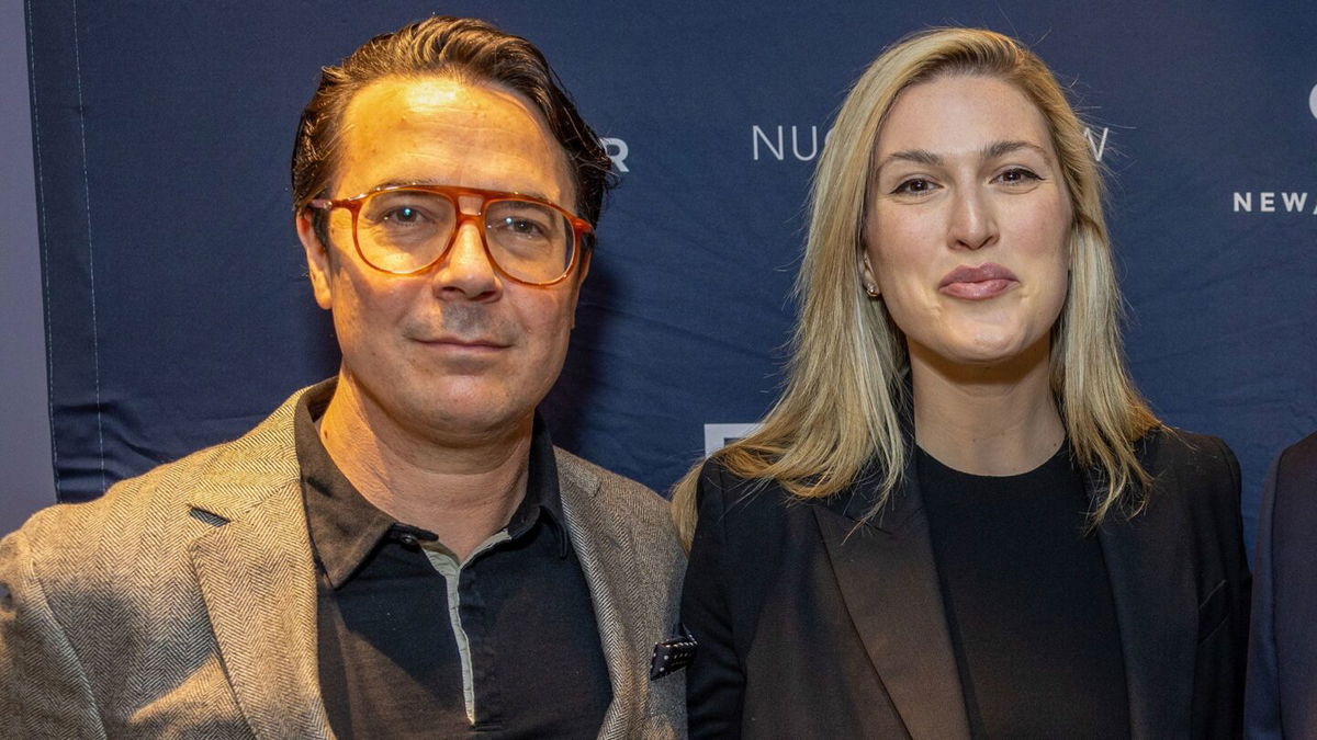 <i>Tasos Katopodis/Getty Images via CNN Newsource</i><br/>Ryan Lizza and Olivia Nuzzi attend the screening of 