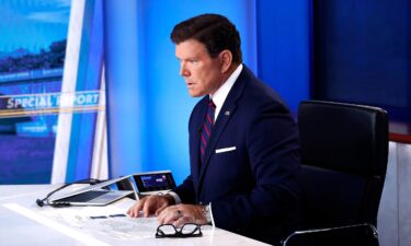 Fox News anchor Bret Baier is seen during a taping of "Special Report" on August 13