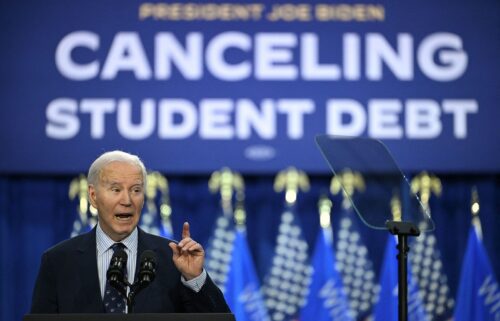 President Joe Biden speaks about student loan debt relief at Madison Area Technical College in Madison