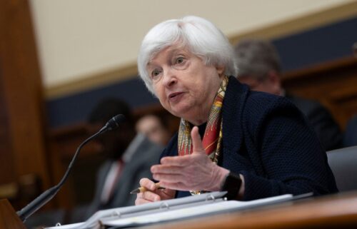 Treasury Secretary Janet Yellen testifies before a House Committee on Financial Services hearing on Capitol Hill on July 9.