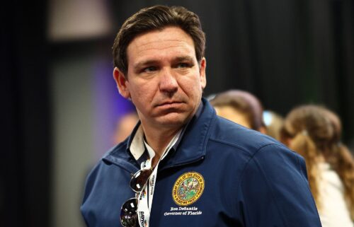 Florida Governor Ron DeSantis on February 19 in Daytona Beach