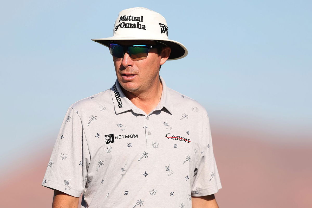 <i>Christian Petersen/Getty Images via CNN Newsource</i><br/>Joel Dahmen walks the 15th fairway during the first round of the 2024 Black Desert Championship at Black Desert Resort in St George