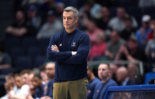 Head coach Tony Bennett of the Virginia Cavaliers looks on during the second half against the Colorado State Rams in the First Four game during the NCAA Men's Basketball Tournament at University of Dayton Arena on March 19