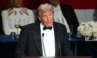 Donald Trump speaks during the 79th Annual Alfred E. Smith Memorial Foundation Dinner at the Hilton Midtown in New York