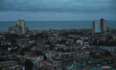 A general view of the city during a nationwide blackout caused by a grid failure in Havana