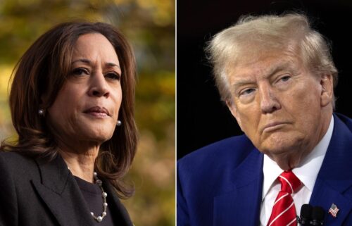 Vice President Kamala Harris and former President Donald Trump are seen here. Harris turns 60 on October 20.