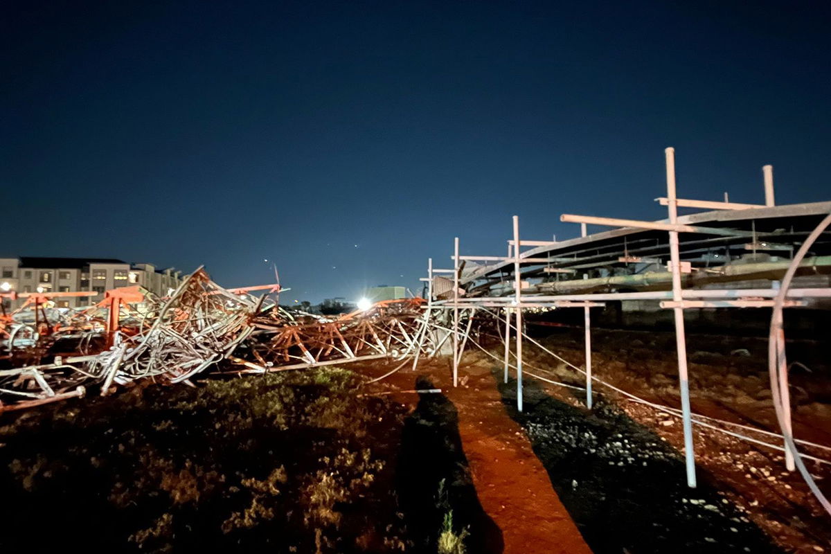 <i>Houston Fire Department via CNN Newsource</i><br/>The Houston Fire Department shared images of the destruction caused by a helicopter crash in the city's Second Ward on October 20.