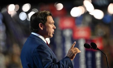 Florida Gov. Ron DeSantis speaks at the Republican National Convention on July 16 in Milwaukee