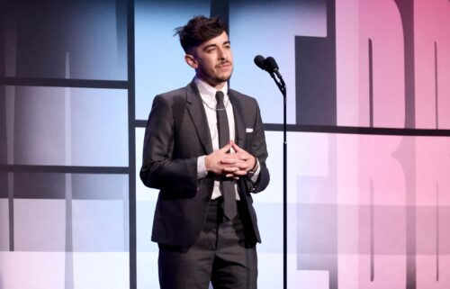 Chase Strangio speaks on May 13 in New York City. The attorney with the American Civil Liberties Union is set to be the first openly transgender person to argue before the Supreme Court this December when the justices hear a challenge to Tennessee’s ban on gender-affirming care for minors.