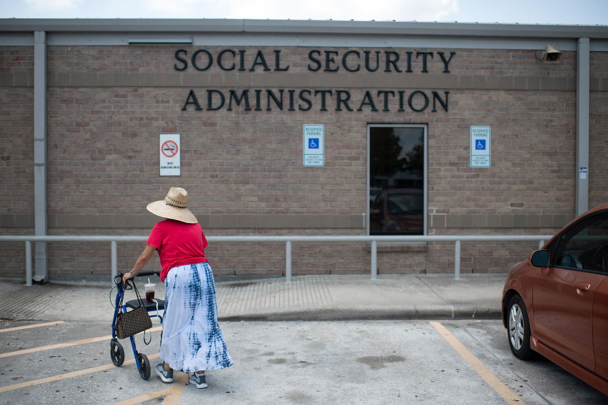 <i>Mark Felix/The Washington Post/Getty images via CNN Newsource</i><br/>Senior citizens could see their Social Security benefits cut by nearly a third in six years if former President Donald Trump's platform is enacted