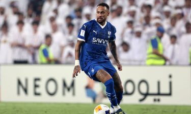 Neymar controls the ball during the AFC Champions League Elite match between Al Ain and Al-Hilal on October 21.