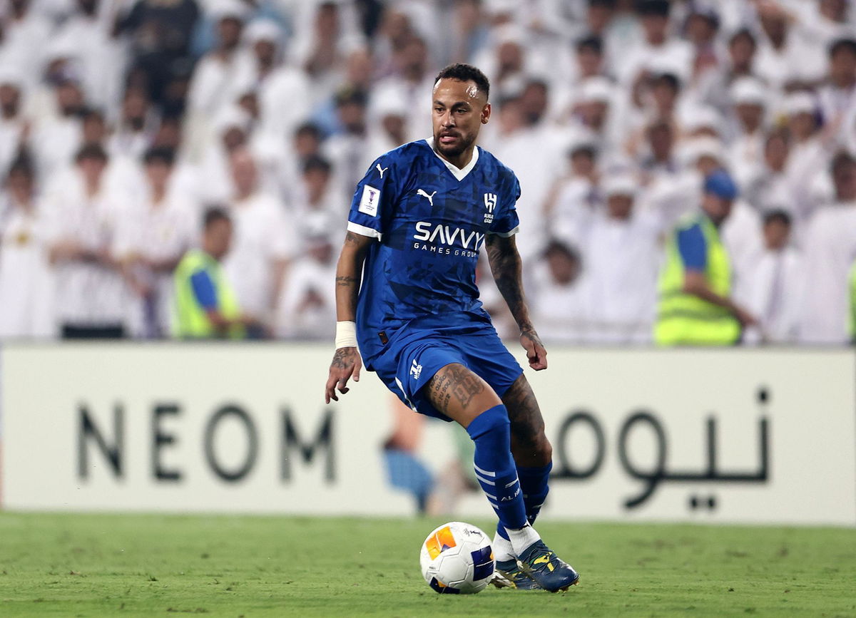 <i>Francois Nel/Getty Images via CNN Newsource</i><br/>Neymar controls the ball during the AFC Champions League Elite match between Al Ain and Al-Hilal on October 21.