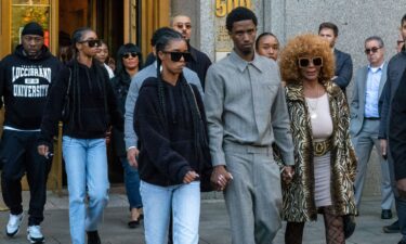 The Combs family departs from the Southern District of New York Federal Court after a pre-trial hearing for Sean 'Diddy' Combs on October in New York City.