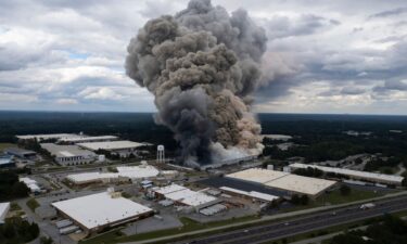 Smoke billows from a fire at the BioLab facility in Conyers