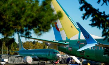 Unpainted Boeing 737 Max aircraft are seen