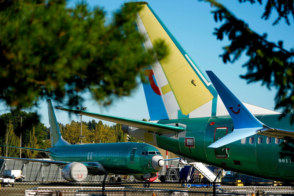 <i>Lindsey Wasson/AP via CNN Newsource</i><br/>Unpainted Boeing 737 Max aircraft are seen