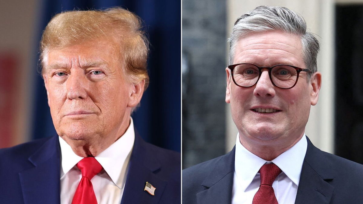 <i>Getty Images via CNN Newsource</i><br/>Donald Trump and Keir Starmer met in New York last month