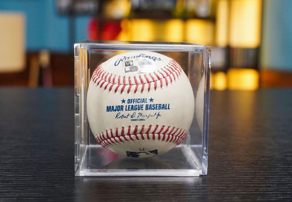 <i>Kyodo News/Getty Images via CNN Newsource</i><br/>Ohtani's ball was sold for almost $4.4 million at auction.