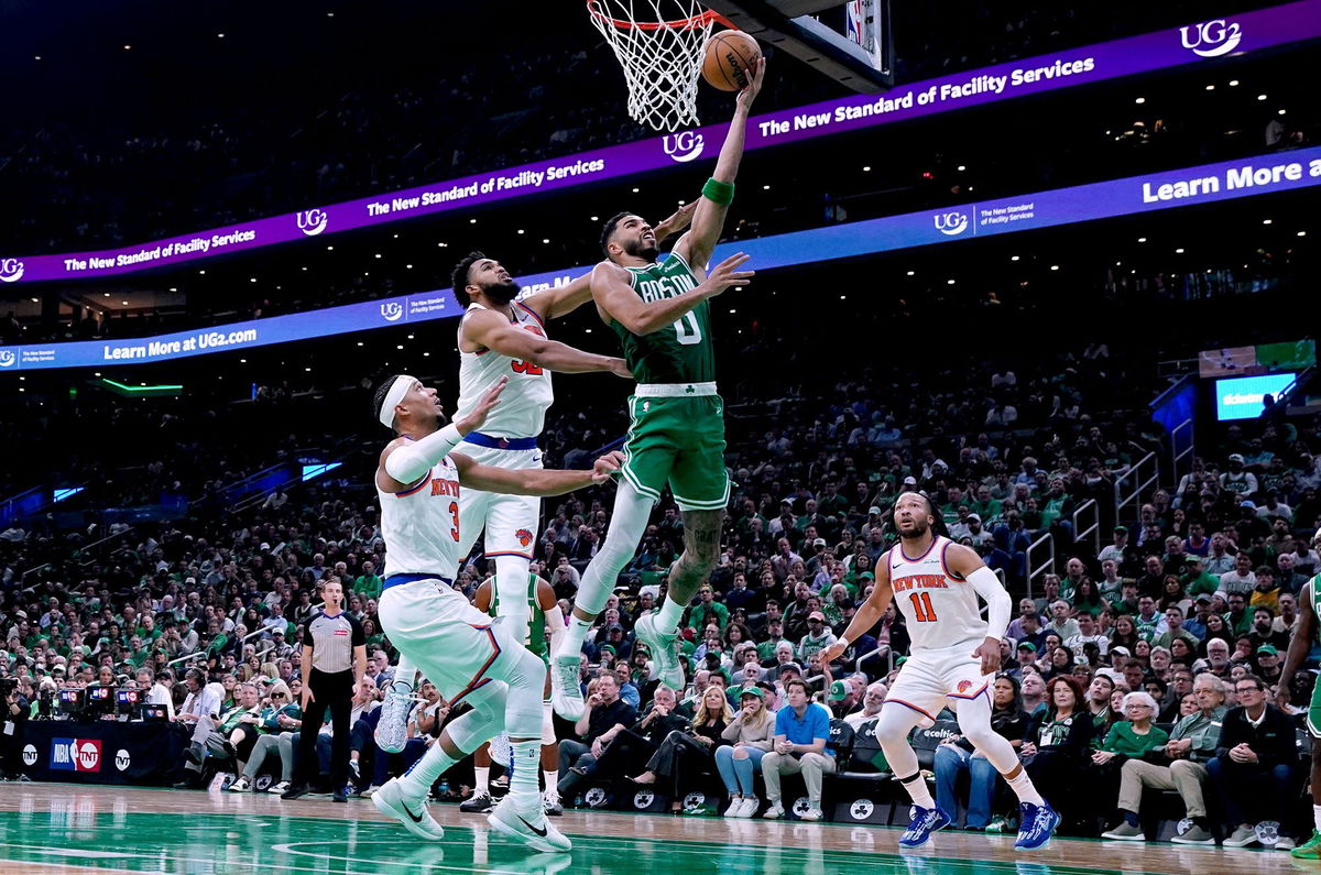 <i>David Butler II/USA TODAY Sports/Reuters via CNN Newsource</i><br/>Tatum led the Celtics with an incredible individual performance.