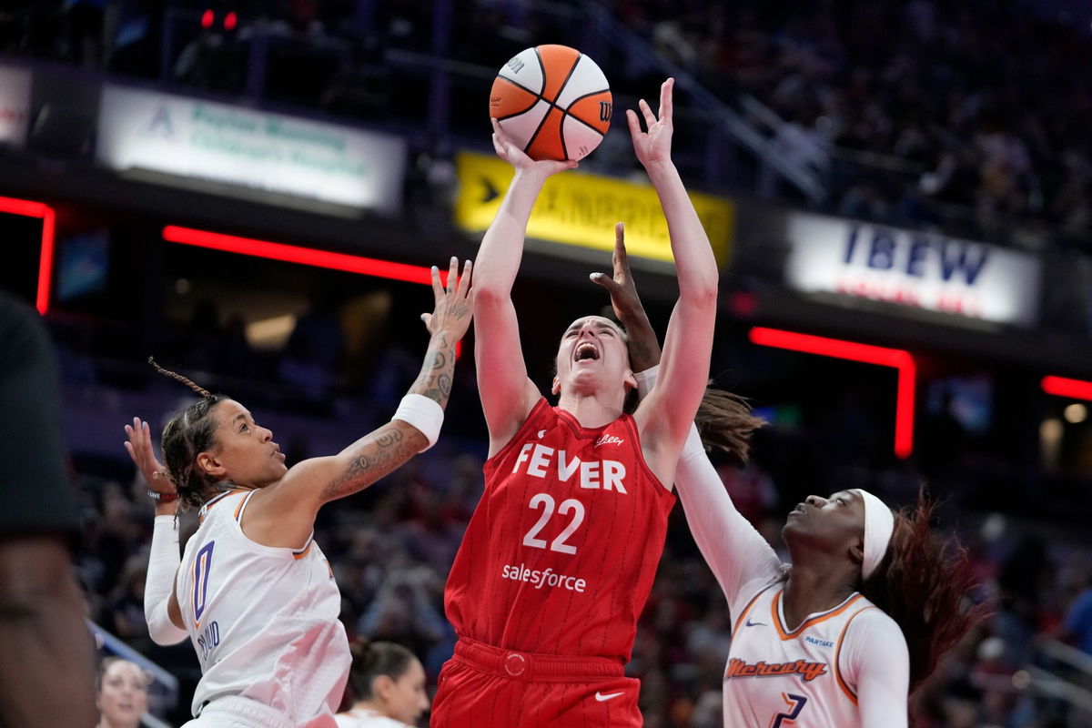 <i>Darron Cummings/AP via CNN Newsource</i><br/>Caitlin Clark took home the Rookie of the Year award and was named to the All-WNBA first team.