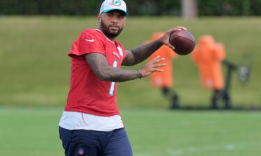 Miami Dolphins quarterback Tua Tagovailoa practiced for the first time in more than a month.