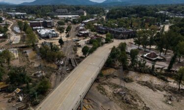 Mud and debris cover Asheville