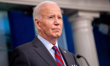 President Joe Biden appears during a news conference in the Brady Press Briefing Room at the White House on October 4