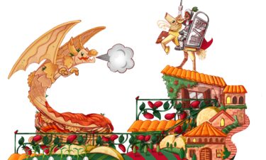 A rendering of Rao's float in the Macy’s Thanksgiving Day Parade.