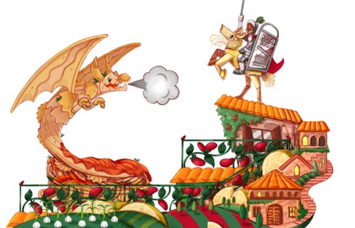 A rendering of Rao's float in the Macy’s Thanksgiving Day Parade.