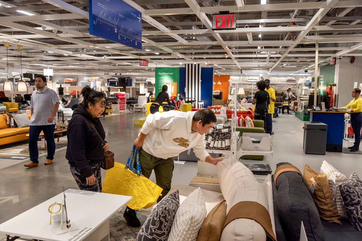 <i>Michael Nagle/Bloomberg/Getty Images via CNN Newsource</i><br/>Pictured are shoppers at an Ikea store in Brooklyn