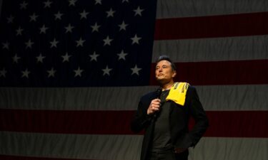 SpaceX and Tesla CEO Elon Musk speaks at a town hall with Republican candidate for Senate Dave McCormick at the Roxian Theater in Pennsylvania