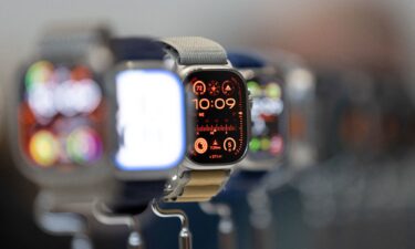 The Apple Watch Ultra 2 is showcased as Apple holds an event at the Steve Jobs Theater on its campus in Cupertino