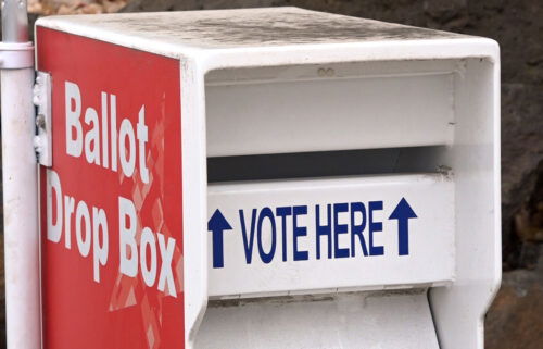 A Deschutes County ballot drop box