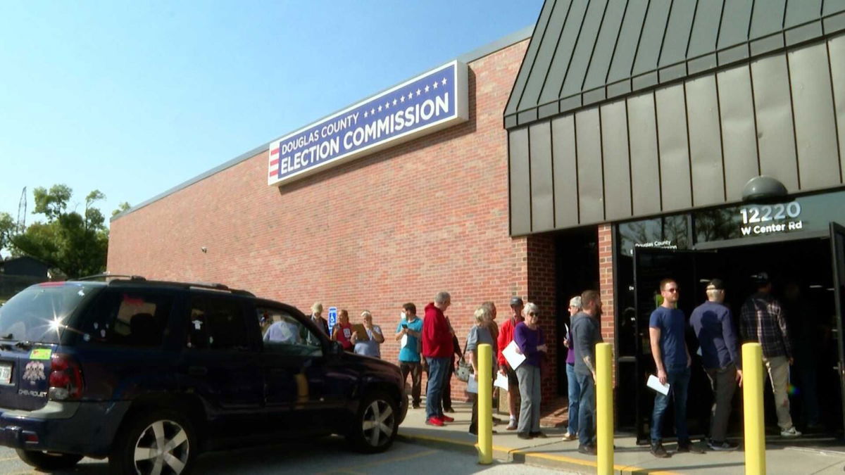 <i>KETV via CNN Newsource</i><br/>Hundreds of people in Douglas County didn't want to wait the 29 days until the general election to vote in person.