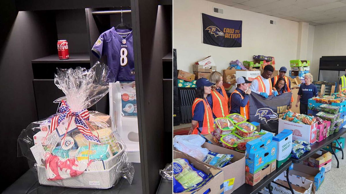 <i>WBAL via CNN Newsource</i><br/>The Baltimore Ravens helped get much-needed supplies to 30 military families in partnership with Operation Homefront's Star-Spangled Babies baby shower in Baltimore.