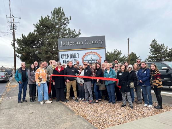 Ribbon-cutting celebration at grand opening of Initiative Brewing in Madras.