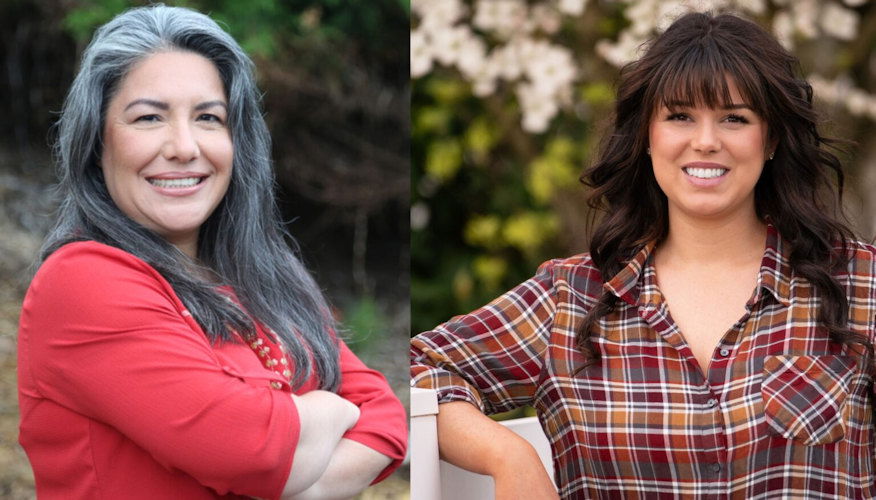 Democrat Lesly Muñoz, left, now leads Republican incumbent Tracy Cramer by fewer than three-dozen votes.