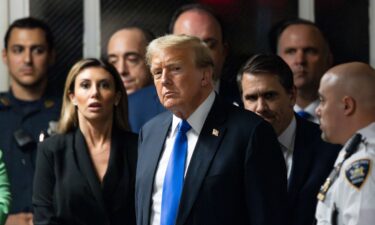 Former President Donald Trump departs the courtroom after being found guilty on all 34 counts in his hush money trial at Manhattan Criminal Court in New York City on May 30.