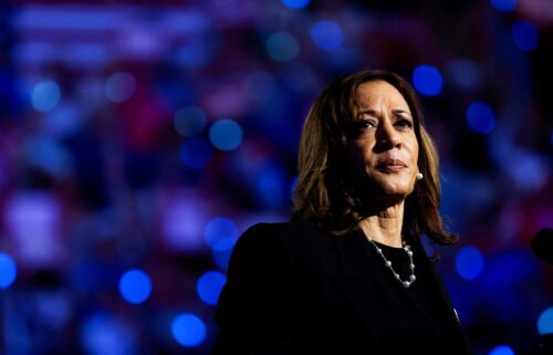 Vice President Kamala Harris attends a campaign rally in Madison