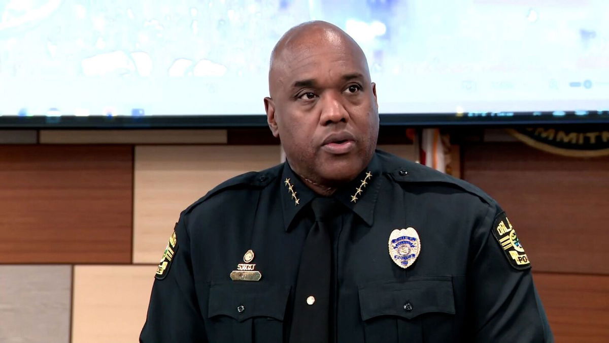 <i>WESH via CNN Newsource</i><br/>Orlando Police Chief Eric Smith speaks at a news conference Friday morning after two people were killed and six injured in shootings downtown.