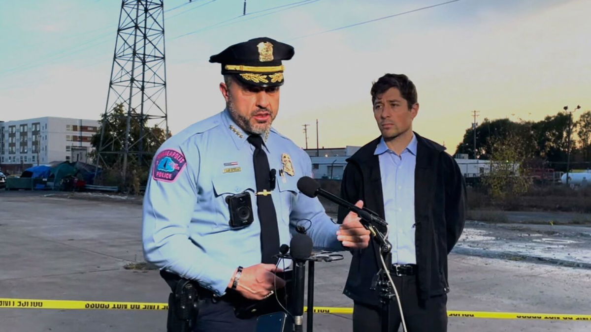 <i>Minneapolis Police via CNN Newsource</i><br/>Minneapolis Police Chief Brian O'Hara speaks during a press conference on October 28 in Minneapolis.