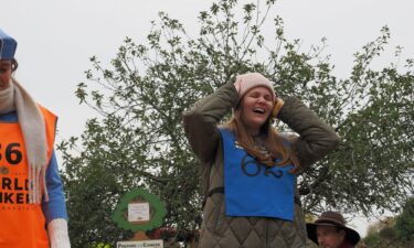 Kelci Banschbach stands in disbelief having won the women’s final.